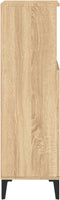 vidaXL - Badkamerkast - 30x30x100 - cm - bewerkt - hout - sonoma - eikenkleurig
