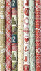 Benza cadeaupapier - Assortiment kerstpapier - 7 rollen 300 x 70 cm multikleur