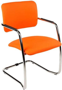 ABC Kantoormeubelen vergaderstoel magentix met rug en zitting in stof bordeauxrood