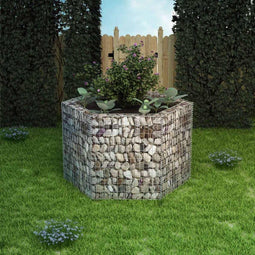 vidaXL - Gabion - plantenbak - verhoogd - zeshoekig - 160x140x100 - cm