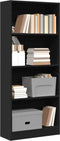 vidaXL - Boekenkast - 60x24x143 - cm - bewerkt - hout - zwart