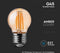 V-TAC VT-1957-N 10 Set E27 LED Lampen - Amber - Golf - IP20 - 4W - 350 Lumen - 2200K