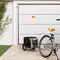 vidaXL - Hondenfietstrailer - oxford - stof - en - ijzer - grijs - en - zwart
