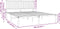 vidaXL - Bedframe - met - hoofdbord - metaal - zwart - 160x200 - cm