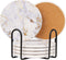 Castagnola Onderzetters - Keramisch met Kurk - Set van 6 - Wit/Goud (6 stuks)