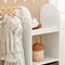 SoBuy KMB40-W - Kinderkledingkast - Multifunctioneel met Planken & Mand - Wit