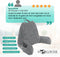 WorldWide Products Leeskussen - Relax kussen memory foam - Ergonomisch met armsteunen - Fluweel grijs