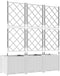 vidaXL - Tuin - Plantcontainer - met - Trellis - 3 - stuks - Wit - 120x40x143 - cm