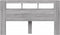 Hoofdeinde met LED 180x18,5x103,5 cm bewerkt hout grijs sonoma