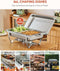 Chafing dish set RVS - 2 bakken GN 1/2 - 9L capaciteit - (2 stuks)