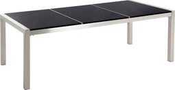 Beliani GROSSETO - Tuintafel - Zwart - RVS