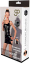 Asymmetrisch wetlook jurkje - S