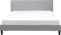 FITOU - Tweepersoonsbed - Lichtgrijs - 160 x 200 cm - Polyester