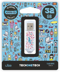 Tech1Tech Music Dream - USB-stick 32GB - Multi-color