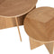 WOOOD Lina Bijzettafels - Hout - Naturel - 45x45x45/35x35x35