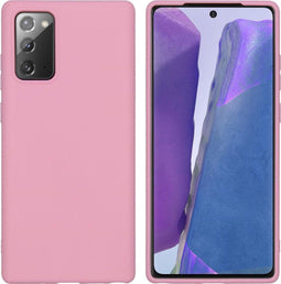 iMoshion Hoesje Geschikt voor Samsung Galaxy Note 20 Hoesje Siliconen - iMoshion Color Backcover - Roze
