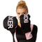 Boxer kostuum dames - korte broek tanktop jas met capuchon riem bokshandschoenen - zwart - maat S