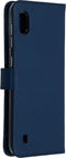 Selencia Hoesje Geschikt voor Samsung Galaxy A10 Hoesje Met Pasjeshouder - Selencia Echt Lederen Bookcase - Blauw