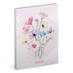 Lannoo Agenda (2026) - Standaard agenda - Aquarel bloemenprint - Roze