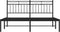 vidaXL - Bedframe - met - hoofdbord - metaal - zwart - 150x200 - cm