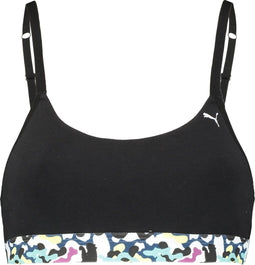 PUMA Women's Bandeau Top - Beha Dames - Zachte elastische stof - Black combo