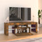 vidaXL - Tv-meubel - met - LED-verlichting - 120x35x40 - cm - gerookt - eikenkleurig