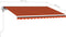 vidaXL - Luifel - vrijstaand - automatisch - 350x250 - cm - oranje - en - bruin