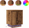 vidaXL - Nachtkastje - met - LED-verlichting - 38x34x50 - cm - oud - hout