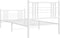 vidaXL - Bedframe - met - hoofd- - en - voeteneinde - metaal - wit - 100x200 - cm