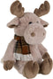 J-Line knuffel Rendier + Sjaal - textiel - beige/lichtbruin - large