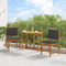 vidaXL - Tuinstoelen - zonder - Armleuningen - met - Kussens - - - Set - van - 2 - - - Massief - Acaciahout