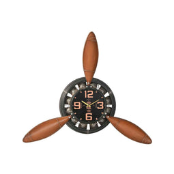 Muurklok Home ESPRIT Bruin Zwart Metaal Propellers Vintage 118 x 24 x 134 cm