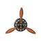 Muurklok Home ESPRIT Bruin Zwart Metaal Propellers Vintage 118 x 24 x 134 cm