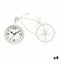Bordsklocka Fiets Wit Metaal 36 x 22 x 7 cm (4 Stuks)