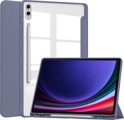 imoshion Tablet Hoes Geschikt voor Samsung Galaxy Tab S10 Plus / Tab S9 Plus / Tab S9 FE Plus - imoshion Trifold Hardcase Bookcase - Paars /Paars