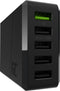Green Cell CHARGC05 - USB-laadstation 5x USB 2400 mA - Ultra Charge 18 W - Zwart
