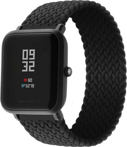 iMoshion Bandje Geschikt voor Amazfit GTS / BIP - iMoshion Gevlochten nylon bandje - Zwart