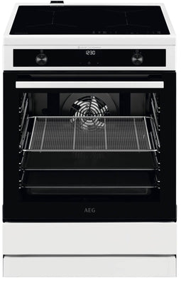 AEG CIB6644BBW - Vrijstaand inductiefornuis - 4 kookzones 73 L A-klasse - Wit