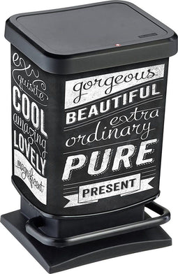 ROTHO pedaalemmer PASO 20 liter vierkant Hipster | Prullenbak voor eenvoudige afvalverwijdering