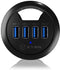 Icy Box IB-HUB1403 - USB Hub - 4x USB 3.2 (Gen1, 5Gb/s) type-A - Zwart