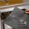 Set van 12 placemats, 6 placemats, afwasbaar en 6 onderzetters, pvc, placemats (41 x 31 cm), antislip, wasbaar, donkergrijs - hittebestendig