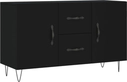 vidaXL - Dressoir - 100x36x60 - cm - bewerkt - hout - zwart