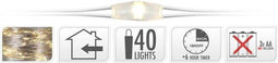 LED-Zilverdraadverlichting 40LED warmwit