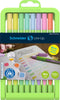 Schneider fineliner - Line-Up – lijnbreedte 0,4mm - pastel - verstelbare pencilcase 8 stuks - S-191088