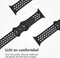 imoshion Sport⁺ bandje - Geschikt voor Apple Watch 1, 2, 3, 4, 5, 6, 7, 8, 9, 10 (42 mm), SE - 38/40/41 mm - Zwart - M/L