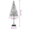 Kunstkerstboom Wit 76 x 76 x 180 cm Kunststof en metaal