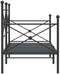 vidaXL - Slaapbank - zonder - matras - 75x190 - cm - staal - zwart