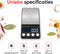 Kitchenwell digitale mini precisie keukenweegschaal - 0,01 tot 500 gram - 14,2 x 7,5 cm - zwart