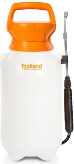Toolland Drukspuit - Elektrisch - 8 liter - Telescopische lans - Wit/oranje/zwart