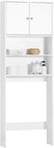 SoBuy BZR165-W - Badkamermeubel - 2 Deuren en Planken - Wit